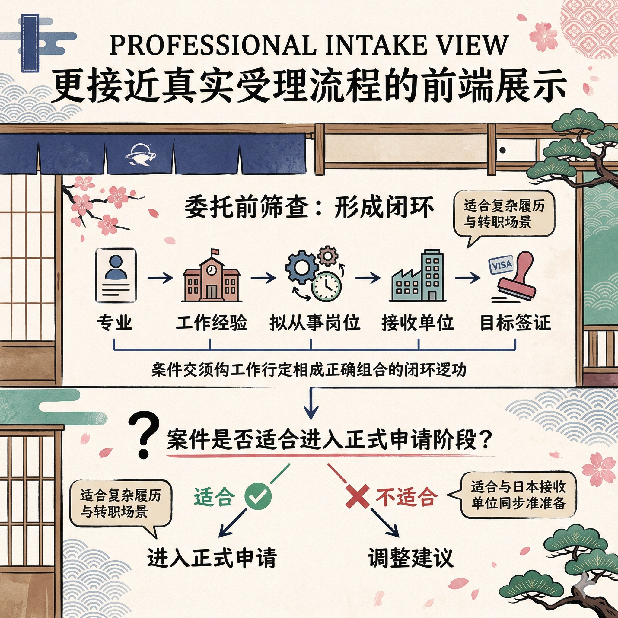 更接近真实受理流程的前端展示图示